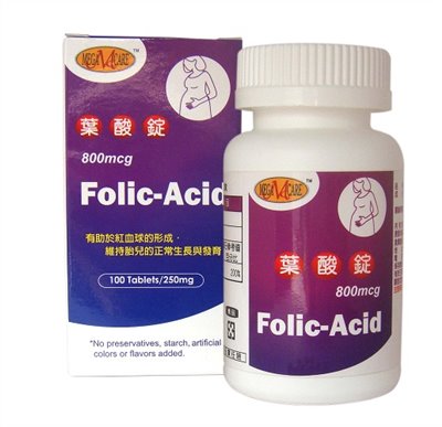 美天健 葉酸錠 (100錠/瓶)